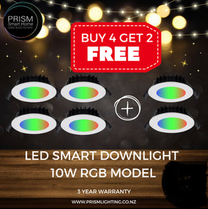 Buy 4 Prism LED Smart Downlight - 10W RGB Model GET 2 FREE
