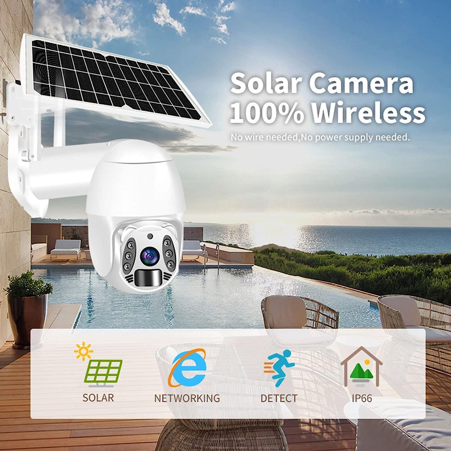 Combo Deal - Prism Smart Solar Security WiFi Camera - 12000mAh Pan and Tilt - 2 Pack