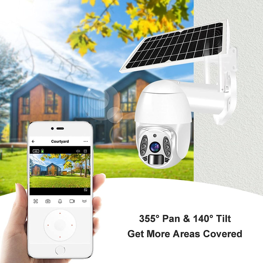 Prism Smart Solar Security WiFi Camera - 12000mAh Pan and Tilt